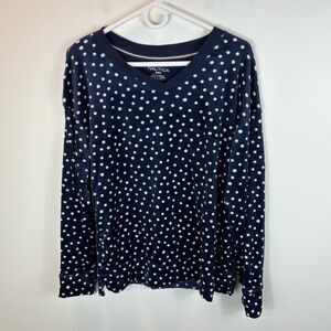 ❄️ NAUTICA Sleepwear Polka Dot Fleece Top